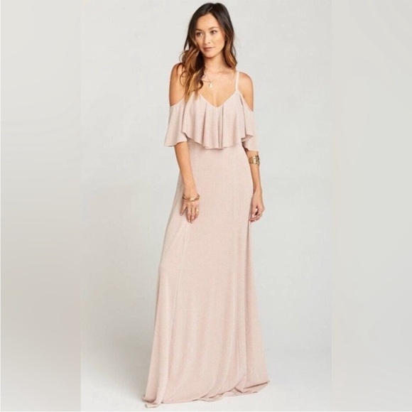 *NEW* Show Me Your MuMu Caitlin Ruffle Maxi Bridesmaids Dress - Picture 3 of 16